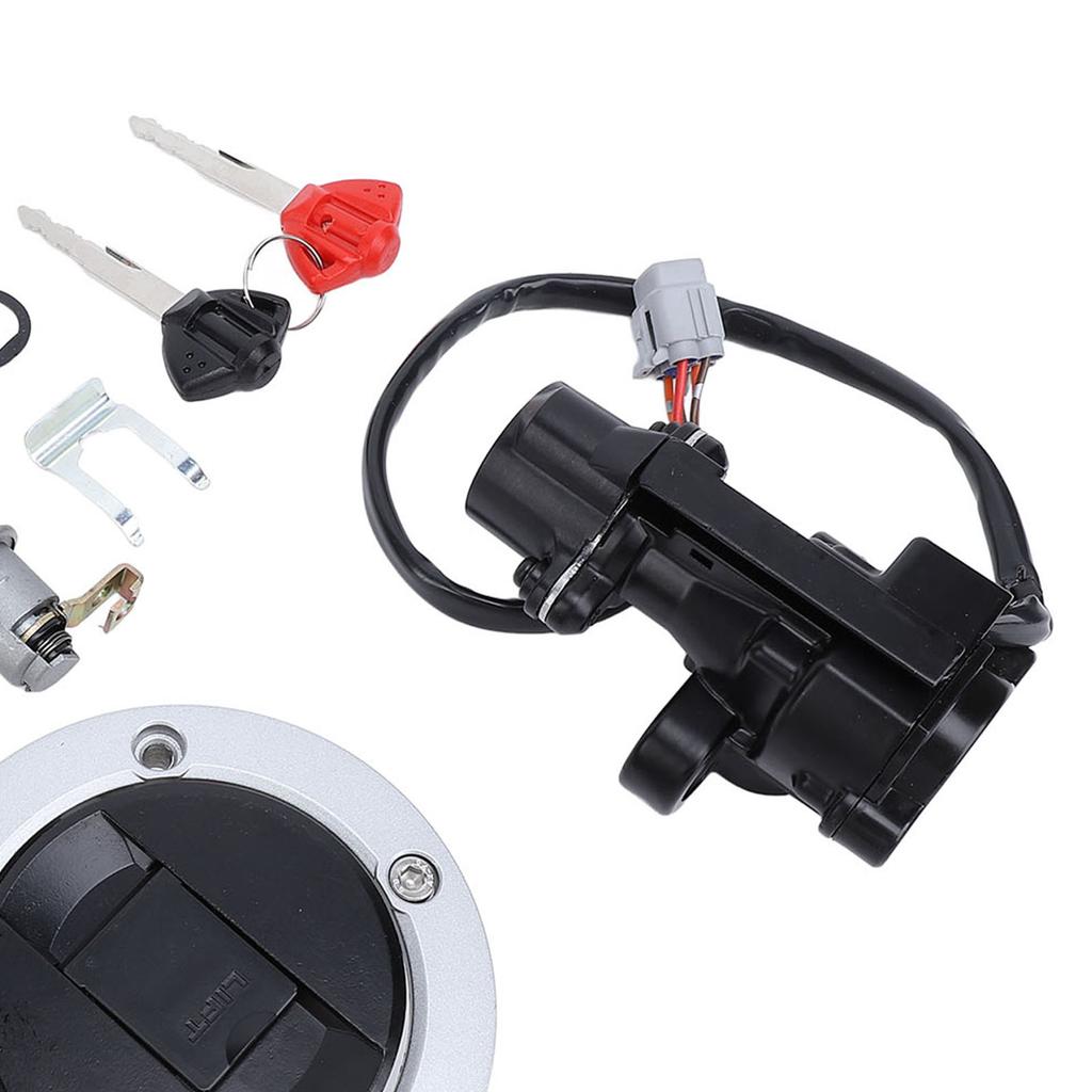 Ignition Switch Fuel Gas Cap Seat Lock Set Metal ABS Replacement for Suzuki GSXR600 GSXR750 GSXR1000