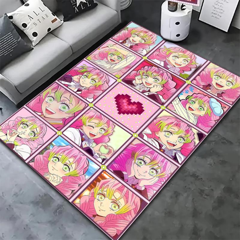 Dämonentöter Teppich für Wohnzimmer Schlafzimmer Zuhause Sofadekoration Kinder Spiel rutschfeste Bodenmatte