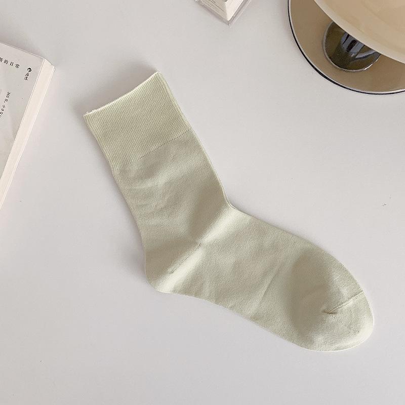 Spring/Summer Breathable Cotton Socks: Thin, Anti-Pilling, Seamless Postpartum Comfort, Solid Color, Casual Fashion