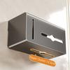 Carbon Steel Toilet Paper Holder Wall Mounted Waterproof Toilet Paper Box Punch Free with Trash Bag Holder Tissue Rack Washroom