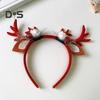 Realistic Deer Antlers Headband Adults Kids Soft Fabric Durable Construction Reindeer Design Christmas Hair Hoop