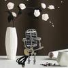 Lampa Robot Retro Mikrofon Głowa Żelazna Gitara Grający Robot Figurka Zabawka do Salonu