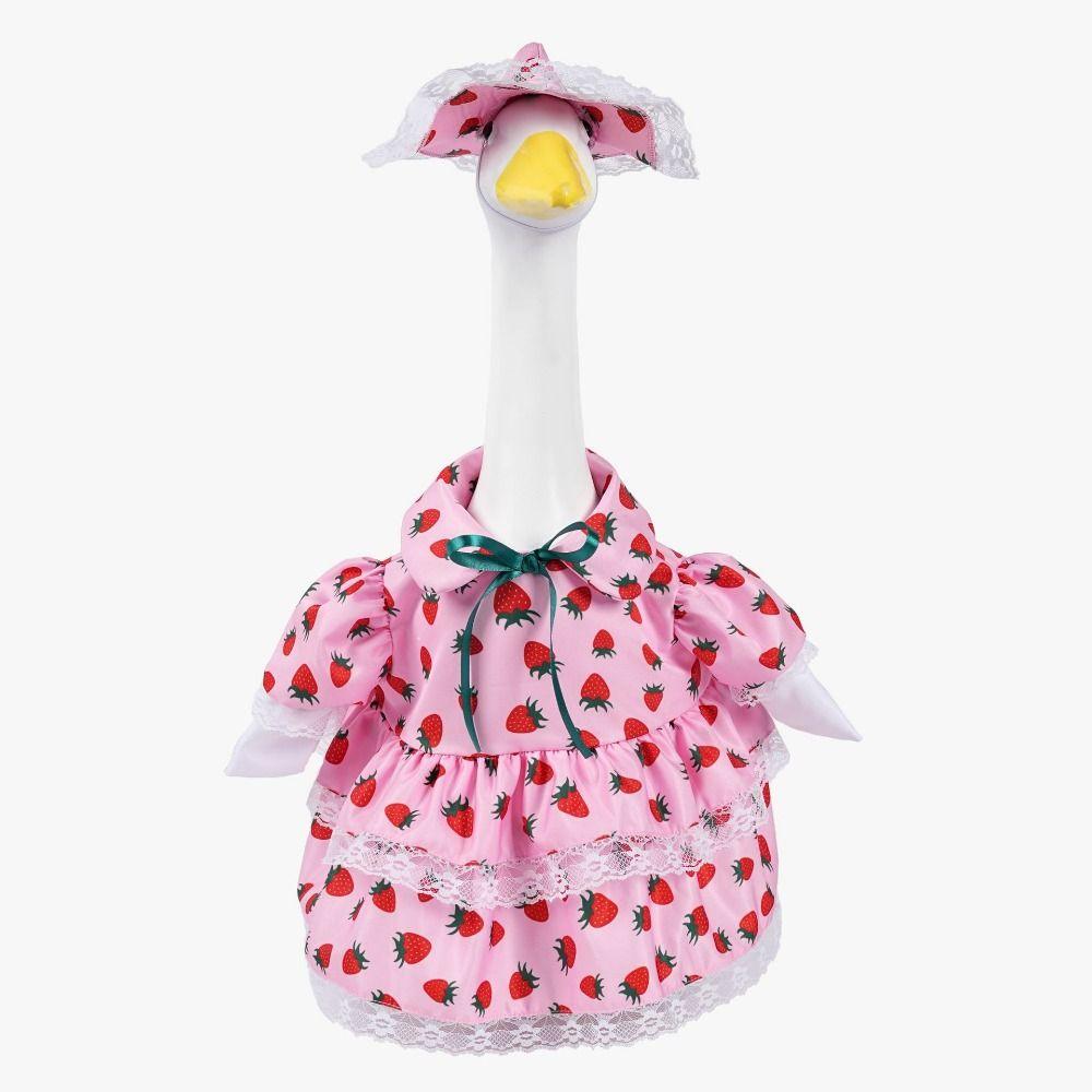 Rural Style Easter Porch Goose Dress Goose Costume Funny Goose Hat Dress Handcrafted Goose Outfits Garden Decor Duck Clothes