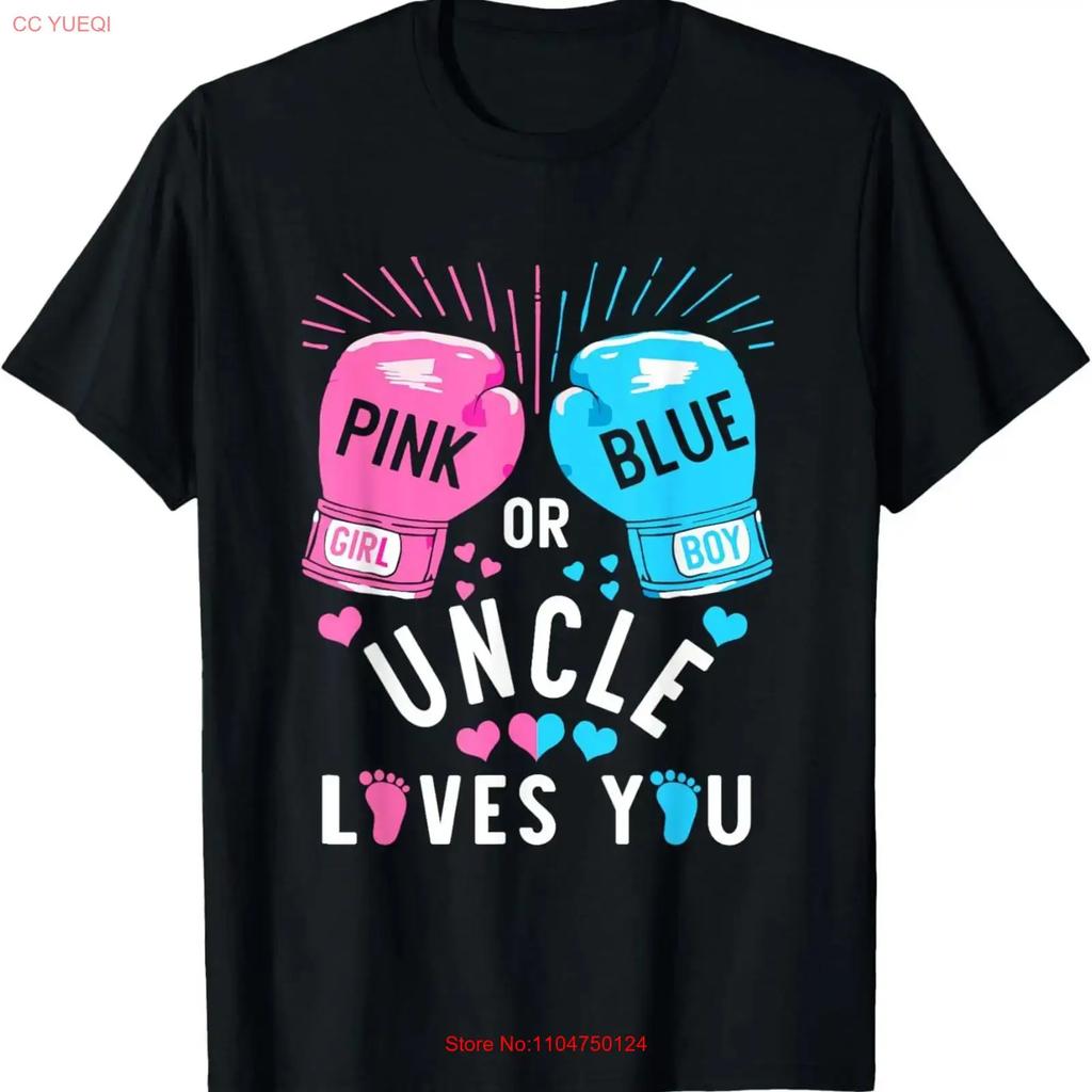 Pink Or Blue Uncle Loves You Boxing Gender Reveal Party T Shirt for Dad Mo Vintage Washed Stylish Stretched Graphic Casual