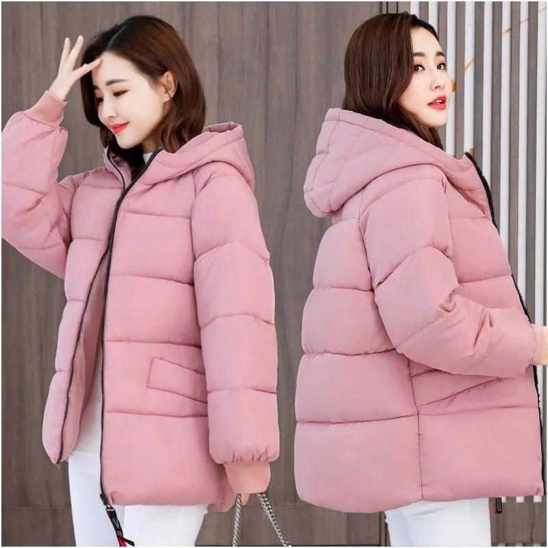 Damen Koreanische Version Plus Größe 8XL Fashion Parker Jacke Mittellange Daunenjacke Plus Dünger Zur Vergrößerung Der Lockeren Jacke