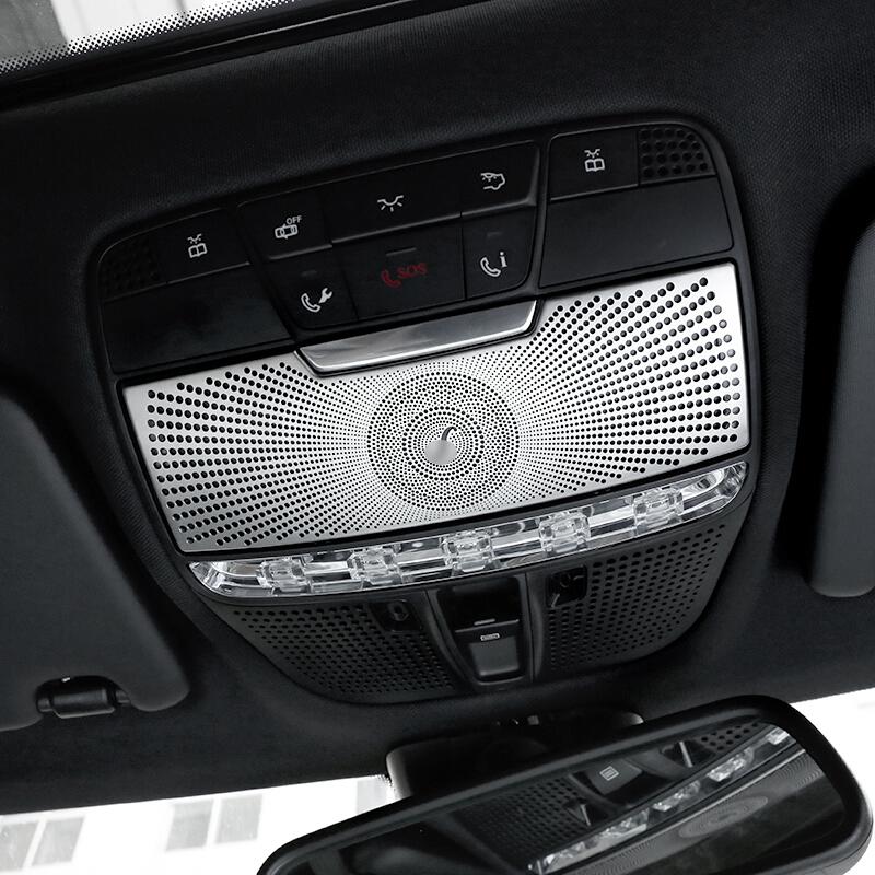 For Mercedes Benz S Class W222 Stainless Steel Car Head Front Reading Light Lamp Cover Trim 2014 15 16 17 18 19