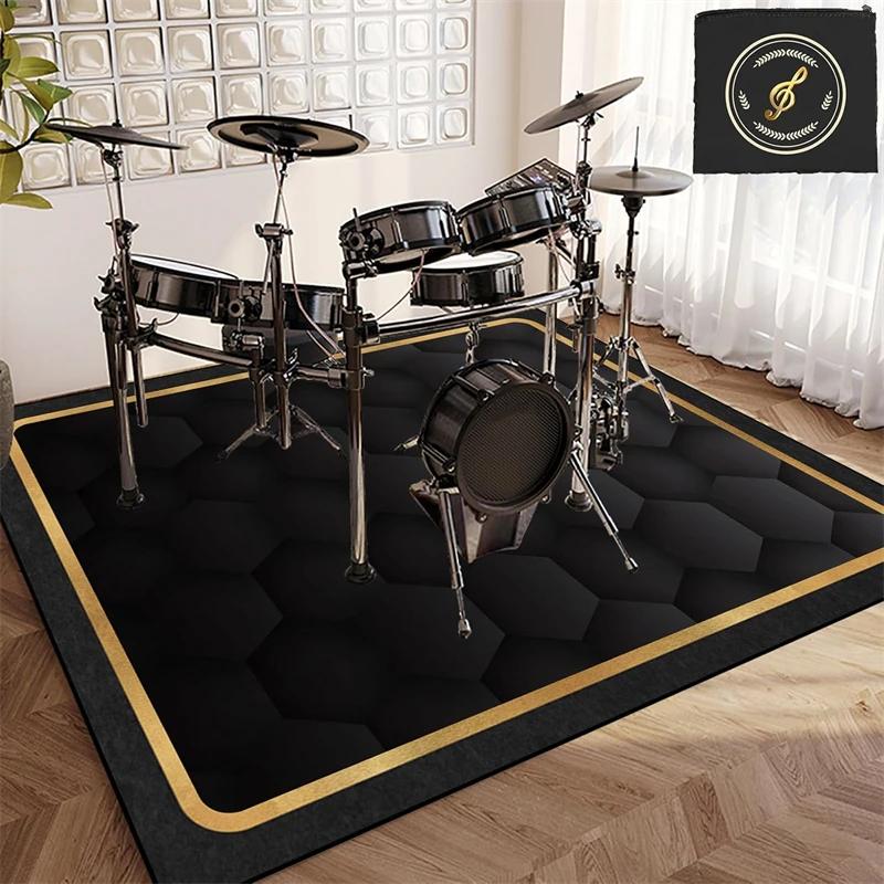 Drum Carpet Rug Soundproof Blanket Professional Rectangle Electronic Jazz Kit Floor Mat For Bass Drum Musical Instrument Mat