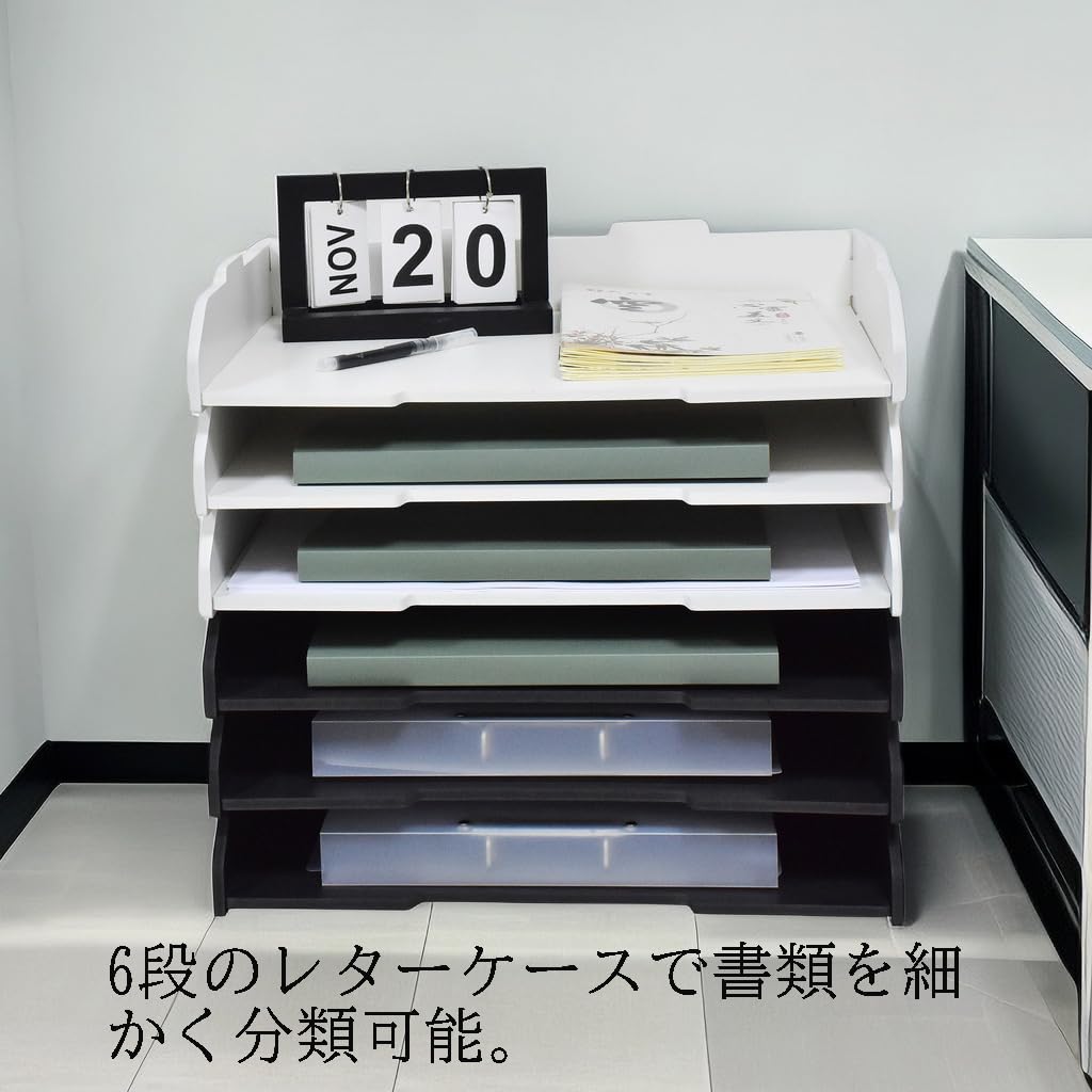 A3 Letter Tabletop Storage Document Document 3 Document Height Storage of Small Easy To Assemble Letter Case 3 Horizontal Tiers Case, Rack, Holder,