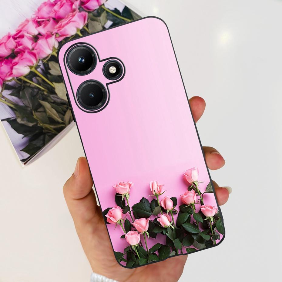 For Infinix Hot 30i 30 Play NFC Phone Case Beautiful Butterfly Flower Painted Soft Silicon Cases For Infinix Hot30 30Play Hot30i