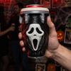 Beverage Can Holder 3D Printed Scream Cup Holder Halloween Ghost Face Drink Mask Sleeve Figurine Spooky Desktop Ornament for Holiday Home