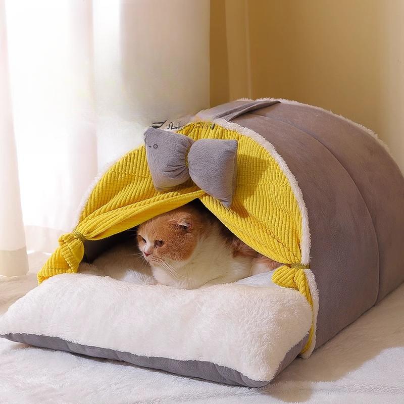 

Кошачье гнездо всесезонное универсальное зимнее кошачье гнездо закрытое для кошек и котят лежанка для котят палатка для кошек зимние теплые принадлежности L-