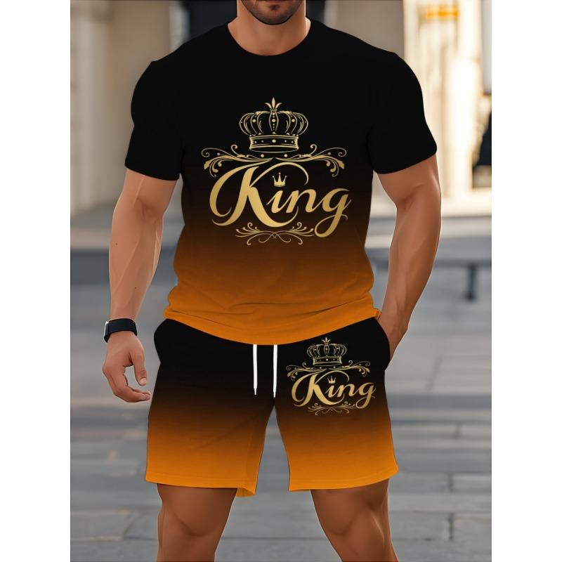 Men s Printed Casual Suit Comfortable Sportswear S
