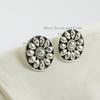 Puffed Stud Earring, Handmade Stud Earrings, 925 Sterling Silver Studs, Gift for Sister, Round Puffy Studs, Silver Dainty Jewelry