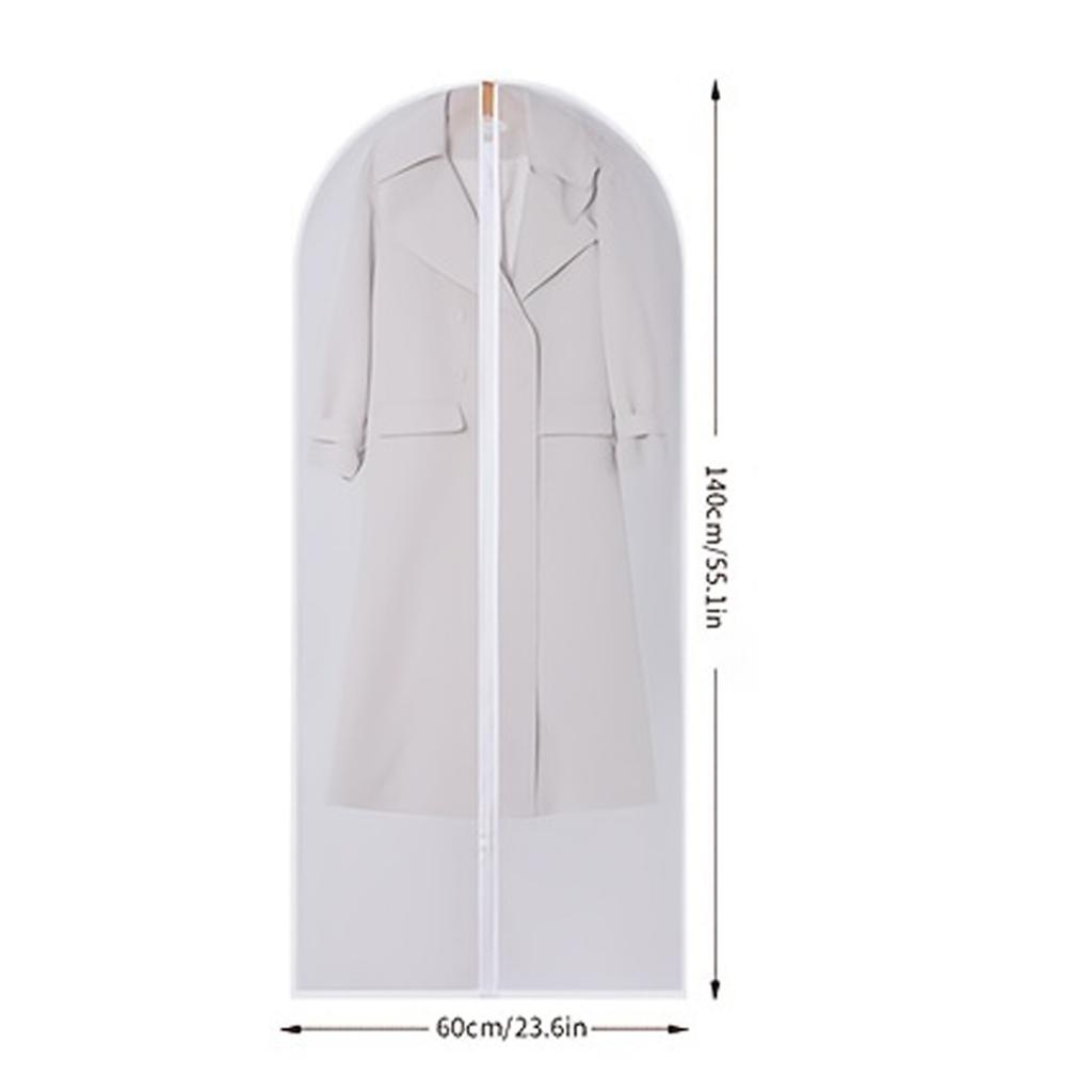 5PCS Clothing Dust Cover Fully Closed Clothing Cover with Zipper Hanging Durable Clothing Storage Bag Hanging Coat Sweater