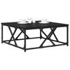 Coffee Table Black Oak Effect 70 X 70 X 30 Cm Engineered Wood