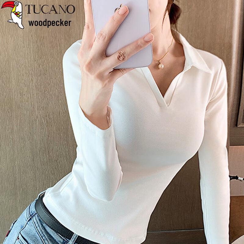 Woodpecker Women's Xinjiang Cotton V-Neck Polo Base Layer