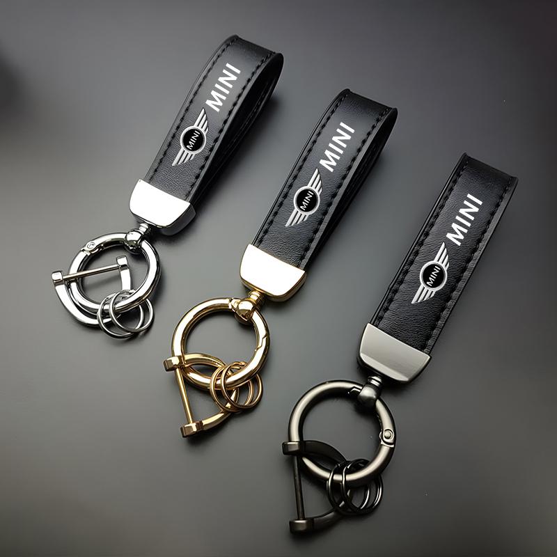 Portachiavi per Auto in Pelle di Vitello Lega di Zinco Accessori Portachiavi Auto Per MINI Cooper R56 F56 R50 JCW Cabrio Aceman Countryman Clubman WORKS  rdxzk11