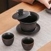 Wenmo Purple Pottery Gaiwan Tea Set