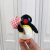 Cute Penguin Embroidered Plush Figurine With Fish Design For Kids Accessories