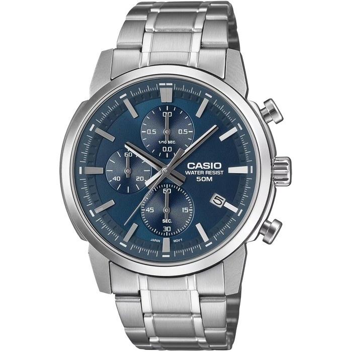 Мужские часы Casio Standard 1/10 секунды Хронограф Кварцевые MTP-E510D-2A2V Синие