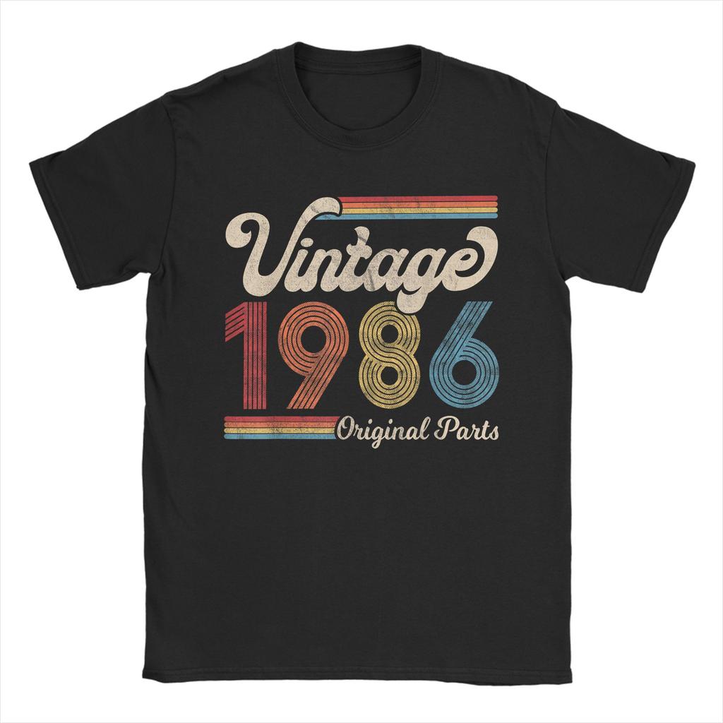Mens Vintage 1986 Birthday Gift Born Made 1986 T Shirt Cotton Tops Humorous Short Sleeve O Neck Tee Shirt New Arrival TShirt