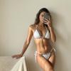 New European And American Style Neck Strap Bikini Suit Sexy Split Swimsuit For Women