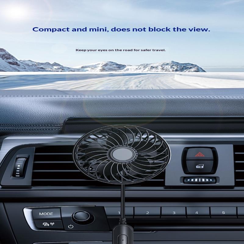 Air Vent 3 Speed 5V 1A Car Usb Cooling Fan 360 Degree Adjustable Air Outlet Car Fan 5-Blade Low Noise For Car Truck Suv Sedan