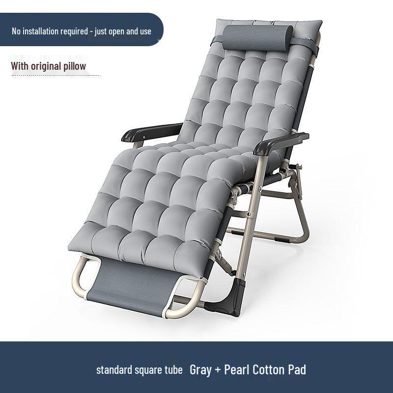 Portable Folding Lounge Chair: Reclining Sofa Bed for Home and Balcony