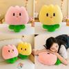 Cute Tulip Plush Pillow Soft Floral Cushion For Sofa And Bedroom