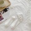 Women's Knee-High Sweet Preppy Socks with Pearl Decor - Spring/Autumn JK Style