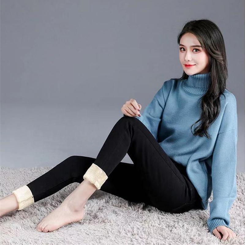 Warm Winter Denim Pants Plus Velvet Thicken Women Skinny Jeans High Waist Vintage Slim Big Size Stretch Jeans