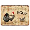 Happy-Hens Fresh Eggs Metal Tinplate Poster Chickens Farm Shop Poster Vintage Restaurant Wall Decor Retro Plaque Signs 20*30cm