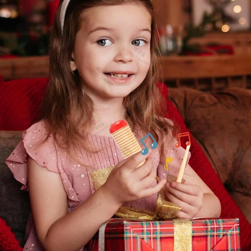 For Guiro Instrument Wooden Kids Toy Early Music Education Percussion Training Tool with Scraper for Musical Tone Development