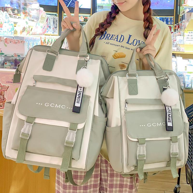 

Children s Primary School Students Girls Color Blocking Handheld Middle School Students Girls Backpack