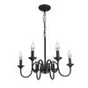 American Vintage Wrought Iron Chandelier for Living Room, Dining Room, or Bedroom