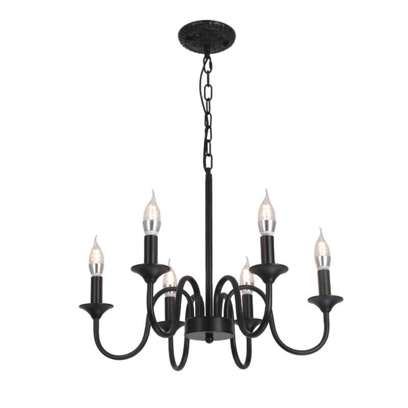 American Vintage Wrought Iron Chandelier for Living Room, Dining Room, or Bedroom