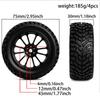 RS Red Spider Remote Control Racing Car with 0D-70mm Traction Tires and 12-Spoke Metal Wheels (Black, Model RS603)