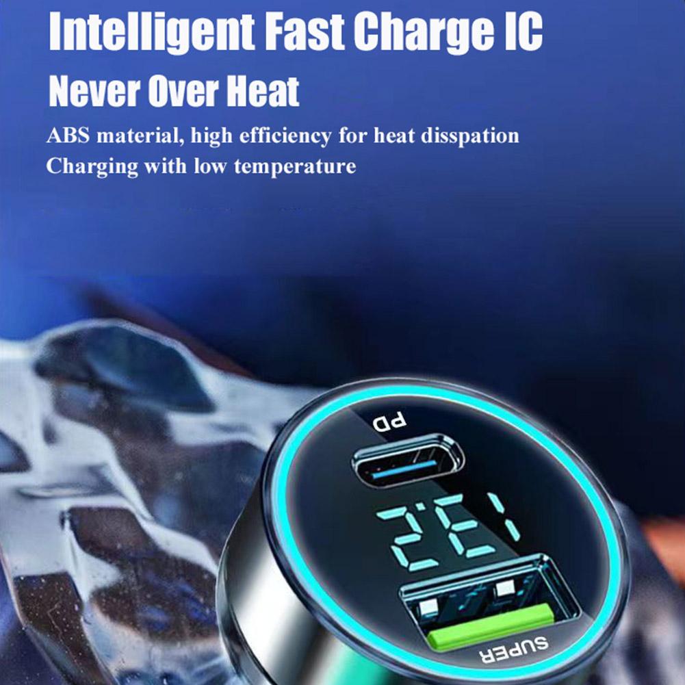 Portable PD 20W Car Charger Type C USB 120W Super Fast Charge Adapter For IPhone 14 Pro Max For Portable Charger Car