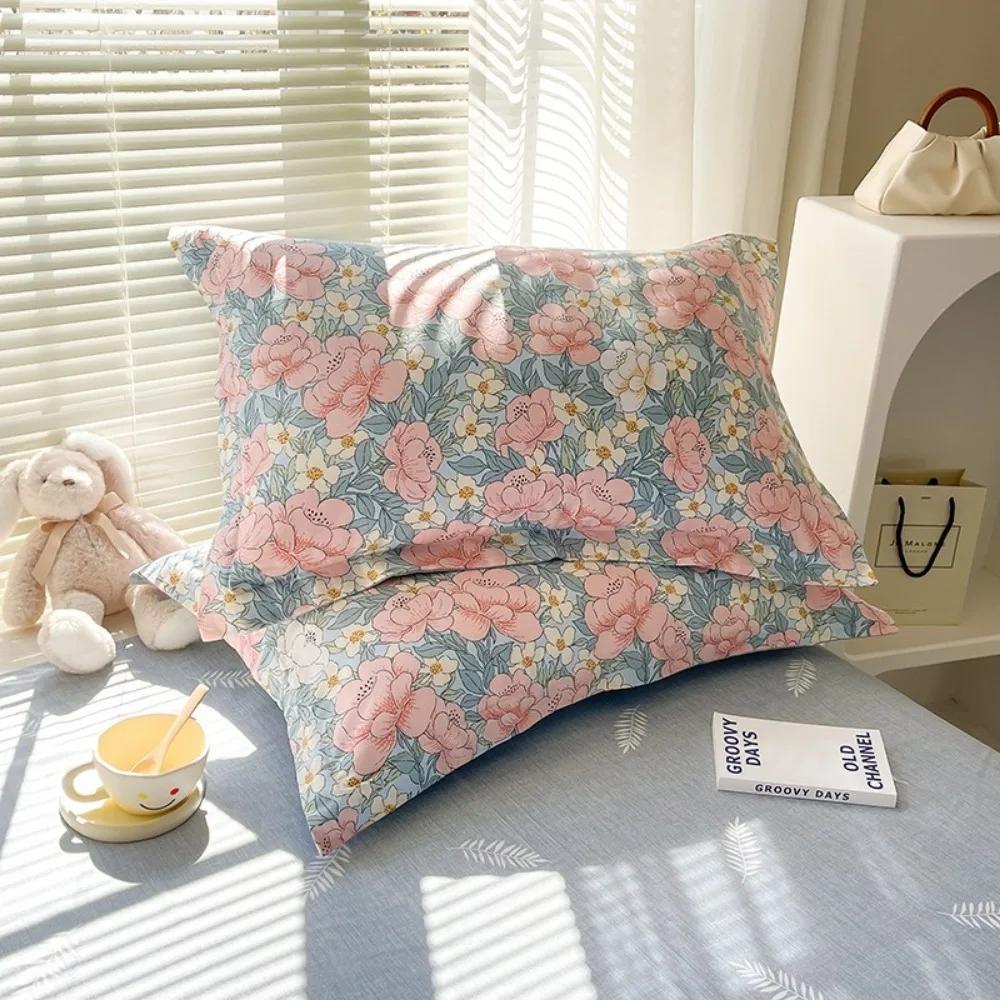 100%Cotton Pillowcases Pair Pack Cotton Pillowcases for Home Use 48x74cm Pillow Case Skin-friendly Comfortable 2pcs pillowcases