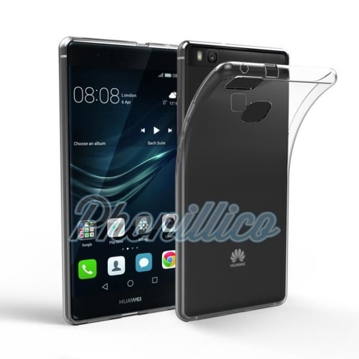 Huawei P9 LITE Case - Phonillico - Soft TPU - Ultra Slim - Tempered Glass Film Included - Transparent