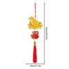 Golden Horse Blessing Ornament 3D Good Luck Golden Horse Pendant Wealth Spring Festival Decorations With Tassel For Wall Window