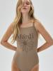 [mardimercredi] FLOWERMARDI RACER BACK SWIMSUIT_TAUPE BEIGE BROWN
