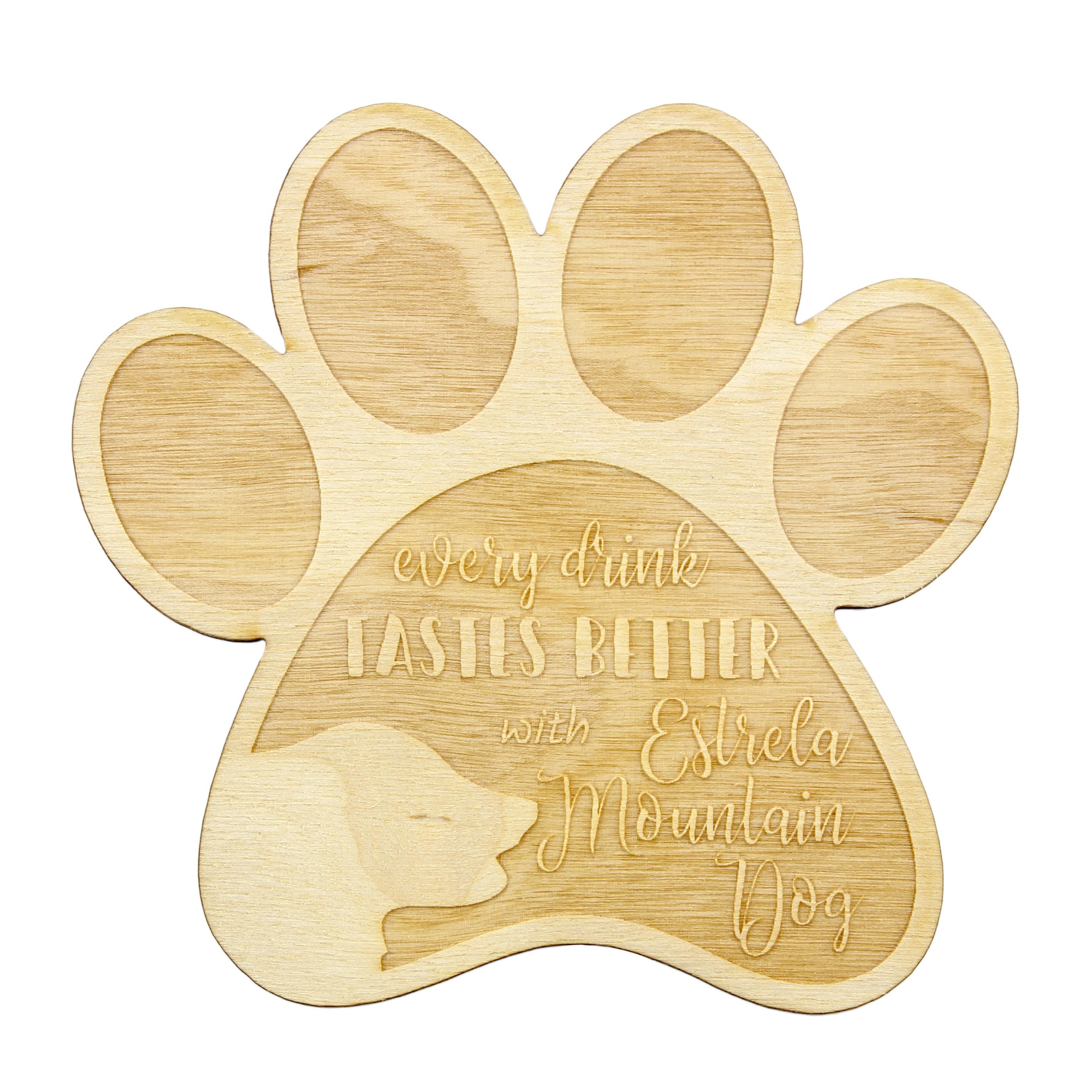 

Estrela Mountain Dog, Portuguese Shepherd - Mug coaster, engraved coaster with dog, gift for dog lover by Art-Dog brand