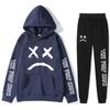 Autumn Winter Lil Peep "The Peep Show" Graphic Printed Hoodies Sweatpants Set Fashionable Casual Warm Sports Long Sleeved Pants Men's Sport Wear