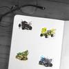 Monster Truck Stickers Set (51 pcs) - Cartoon Vehicle Decorations for Kids' Parties, Water Cups & Laptops.