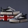 New Spring Men's Shoes Korean Style Fashion and Versatile Casual Men's Shoes Comfortable Lace Up Flat Low-top Leather Shoes