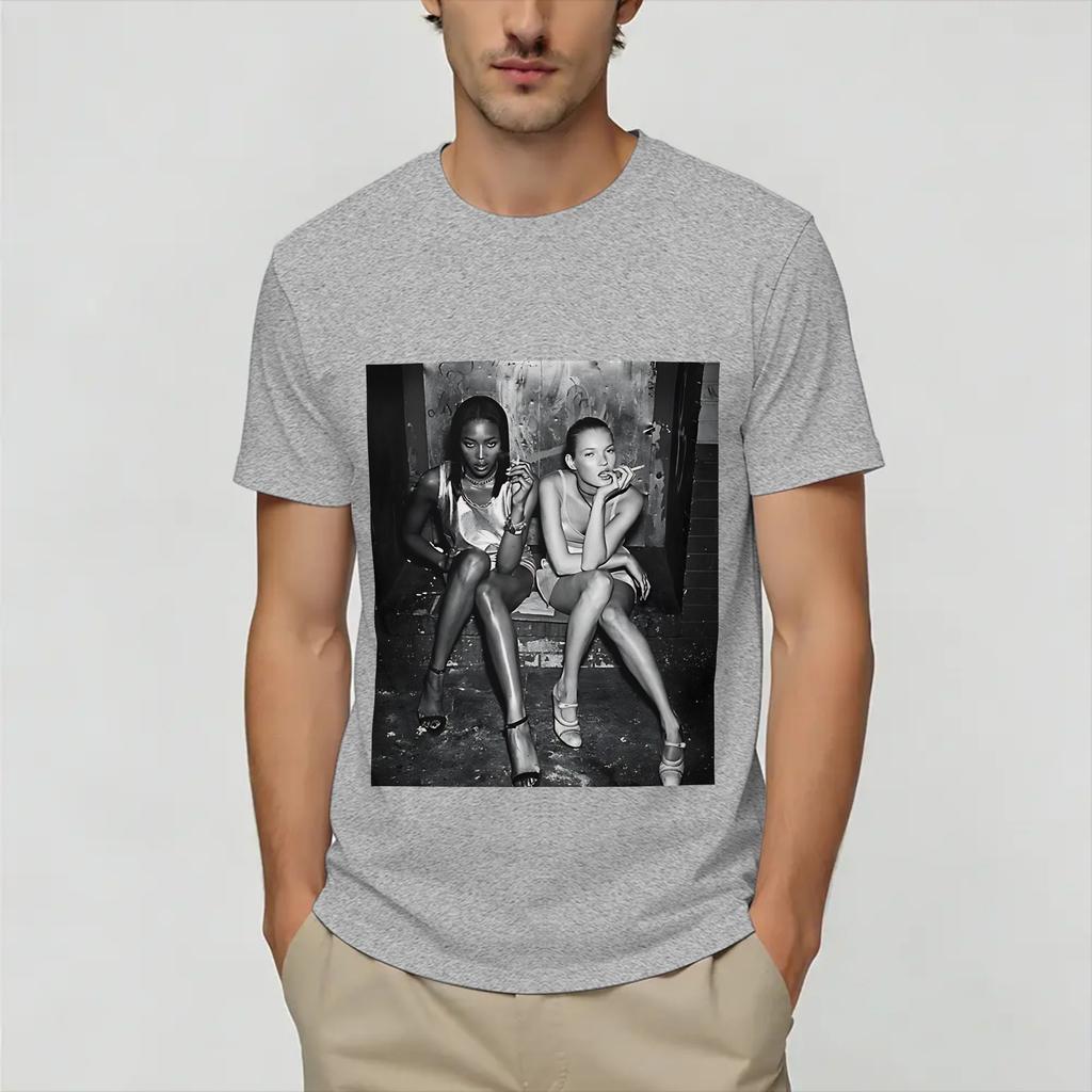 T-shirt Kate Moss Unisex Divertente Puro Cotone Maglietta Girocollo Manica Corta T-shirt Idea Regalo Abbigliamento