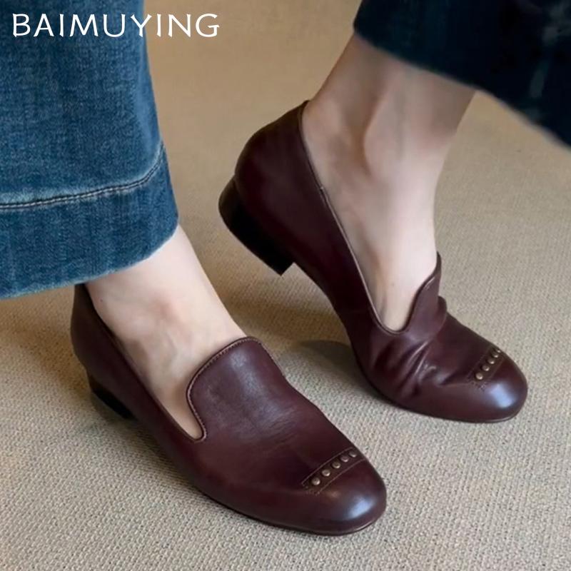 Women Flats Loafers Shoes Designer Pu Leather Elegant Shoes New Brand 2025 Trend Winter Fashion Classic Dress Femme Chaussures