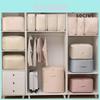 Cube Style Cotton Storage Bag For Bedroom Travel Living Room Multifunctional Organizer