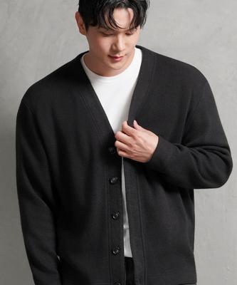 Dibala Patented Men'S Wool Cardigan With Shoulder Pads Dibala Signature Suit Men'S Shoulder Pads